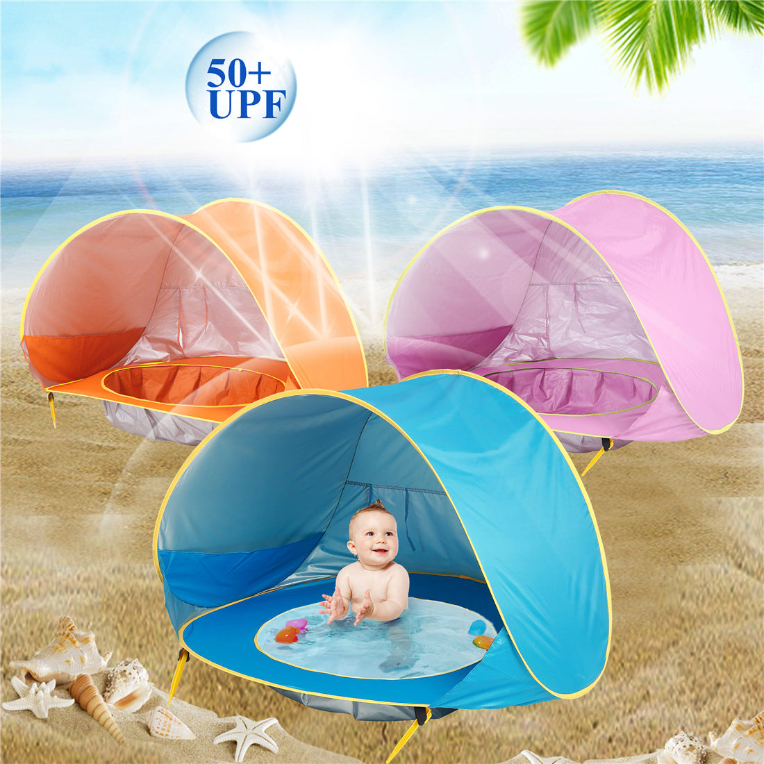 Baby beach UV protection cover