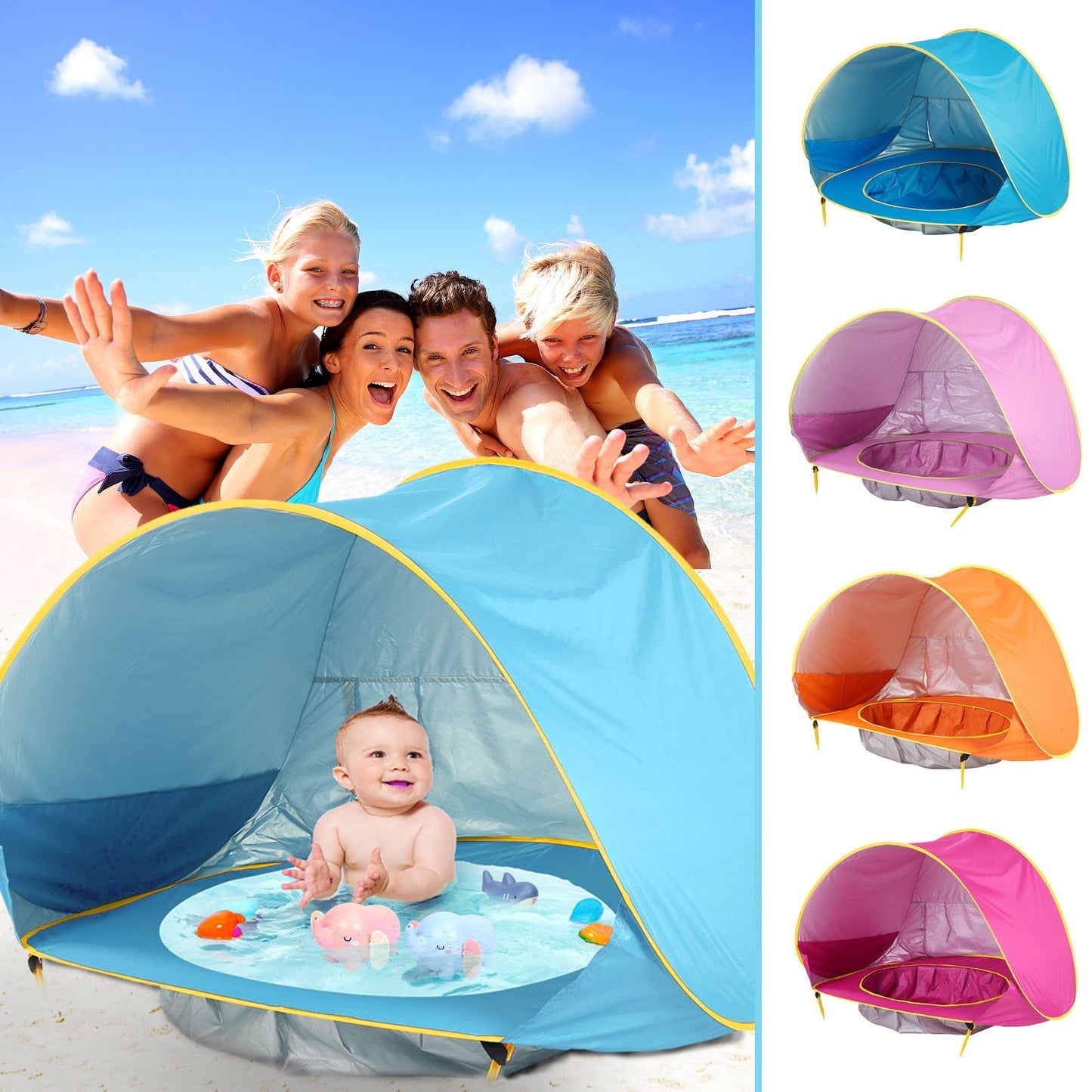 Baby beach UV protection cover