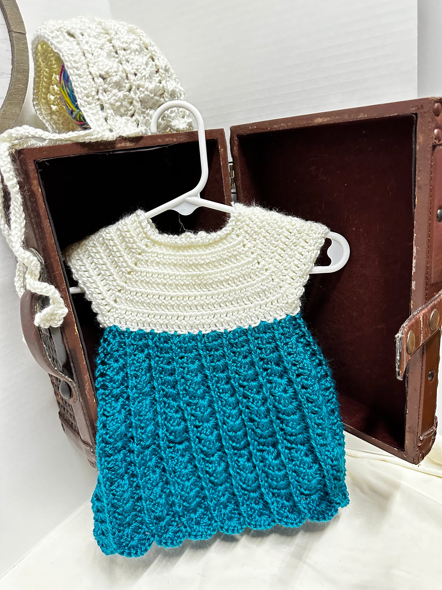 Baby Dress Blue Teal