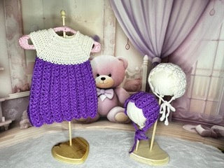 Purple/White baby dress