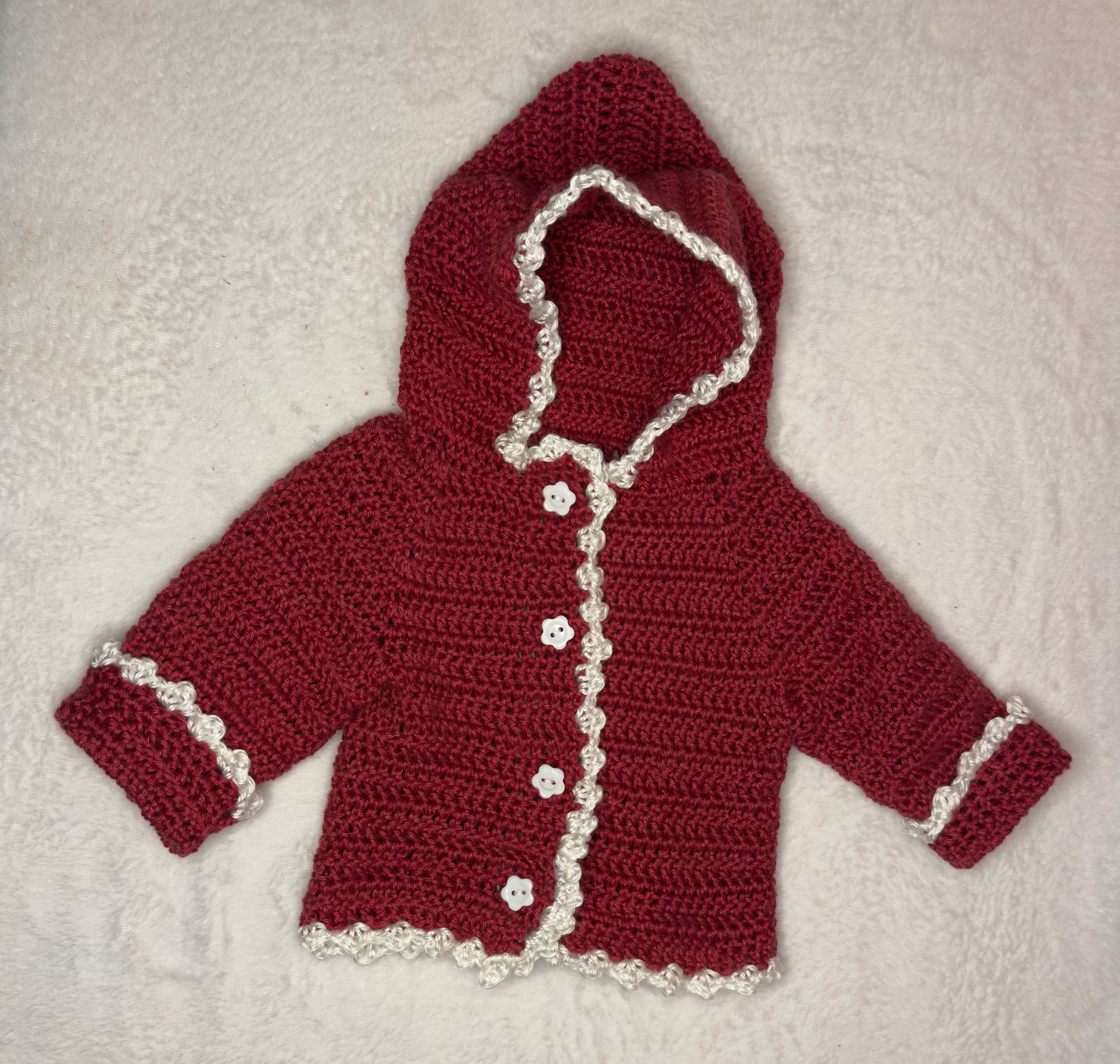 Red hooded sweater