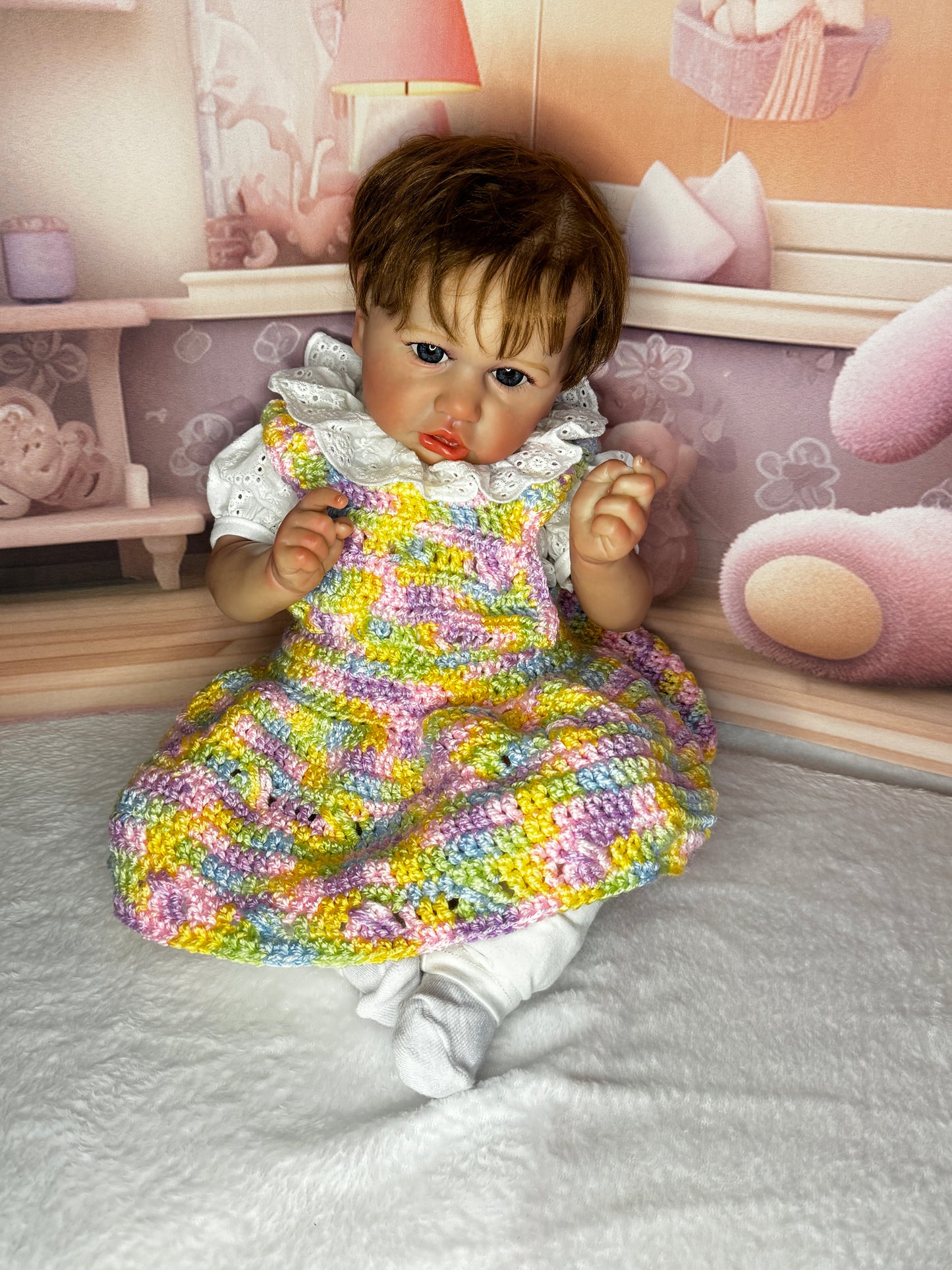 Multi-color bib dress