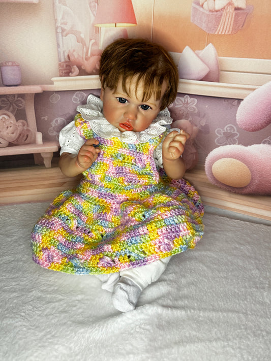 Multi-color bib dress