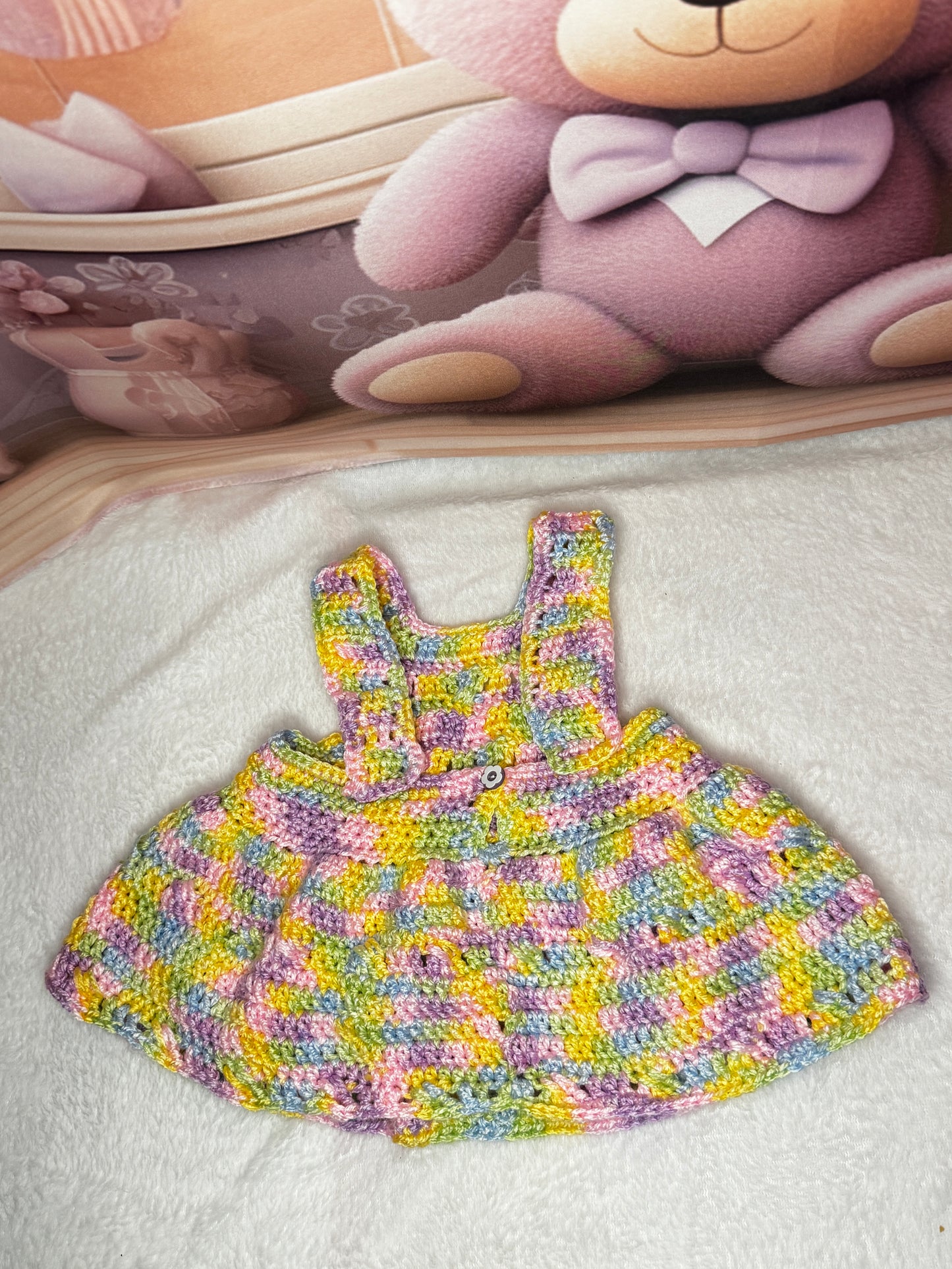 Multi-color bib dress